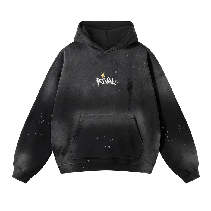 Crown Rival Vintage Wash Frayed Fleece Hoodie