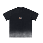 Graffiti Bull - Oversize Black Vintage Gradient T-Shirt