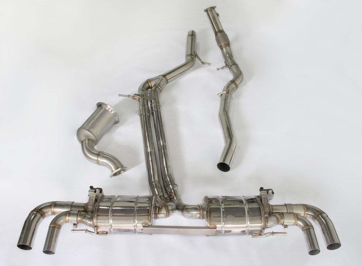 Porsche 911 Carrera 991 Turbo 3.8T Stainless Steel Downpipe + Catback Exhaust with Valve (2015-2016)